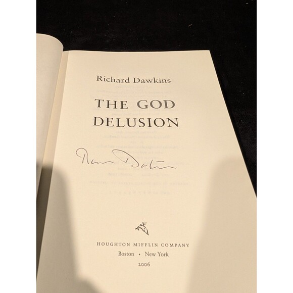 Richard Dawkins SIGNED The God Delusion 2006 1st/1st HC DJ Near Mint Autographed - Picture 2 of 9